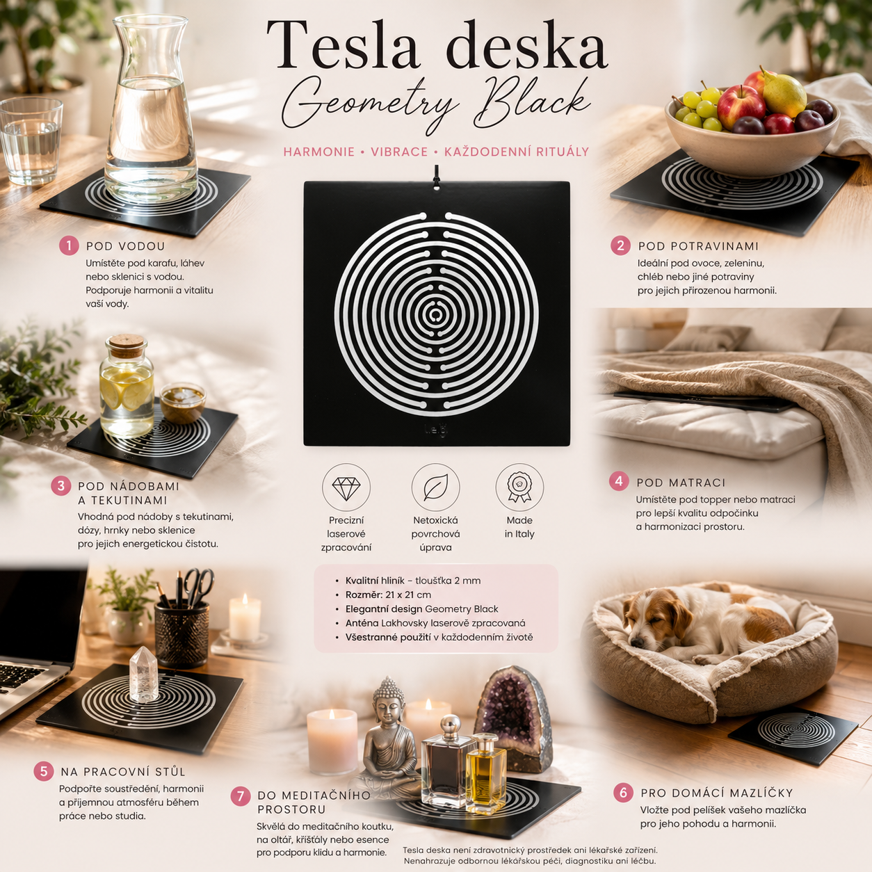 Možnosti použití Tesla desky Geometry Black
