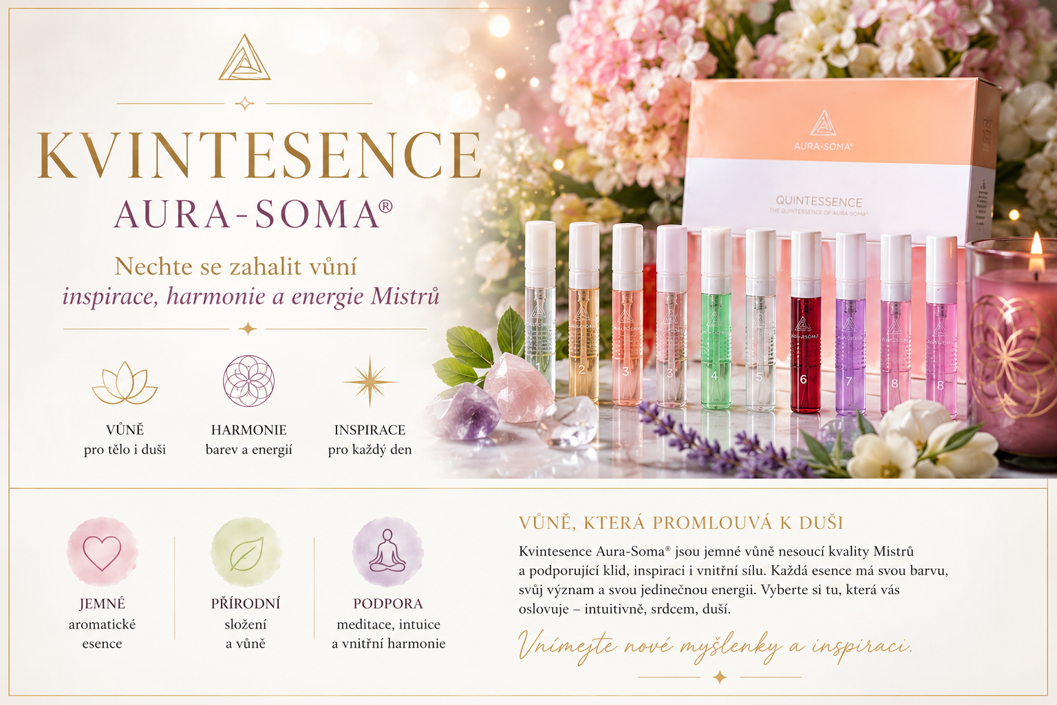 Kvintesence Aura-Soma® — vůně inspirace a vnitřního klidu