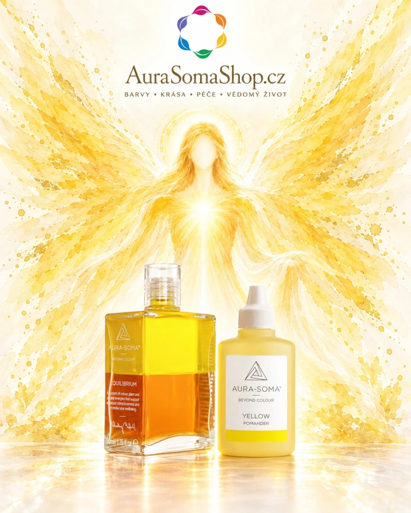 Aura-Soma set Solar plexus – B4 Sluneční světlo + Žlutý Pomander