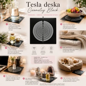 Tesla deska Geometry Black s anténou Lakhovsky