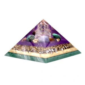 Orgonitová pyramida Chrám Buddhy 14 cm – ruční výroba Made in Italy