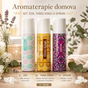 Aromaterapie domova – set Zen, Three Kings a Spiron