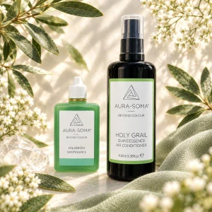 Aura-Soma set Pravda a nový začátek – Hilarion 25 ml + Svatý grál sprej 100 ml