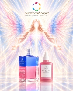 Aura-Soma set – Korunní čakra | B20 + Růžový Pomander