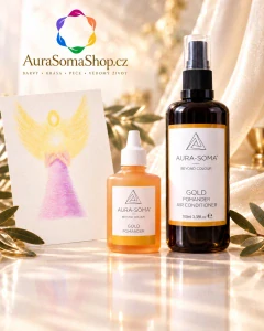 Aura-Soma Zlatý set – Vnitřní moudrost | Pomander + prostorový osvěžovač