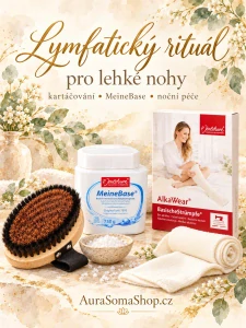 Lymfatický rituál pro lehké nohy – P. Jentschura kartáč, MeineBase a zásadité punčochy