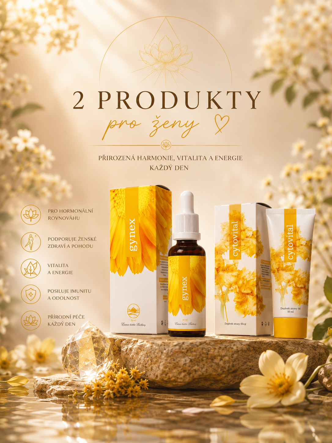 Sada Cytovital 50 ml + Gynex 30 ml | Podpora ženské rovnováhy a harmonizace cyklu