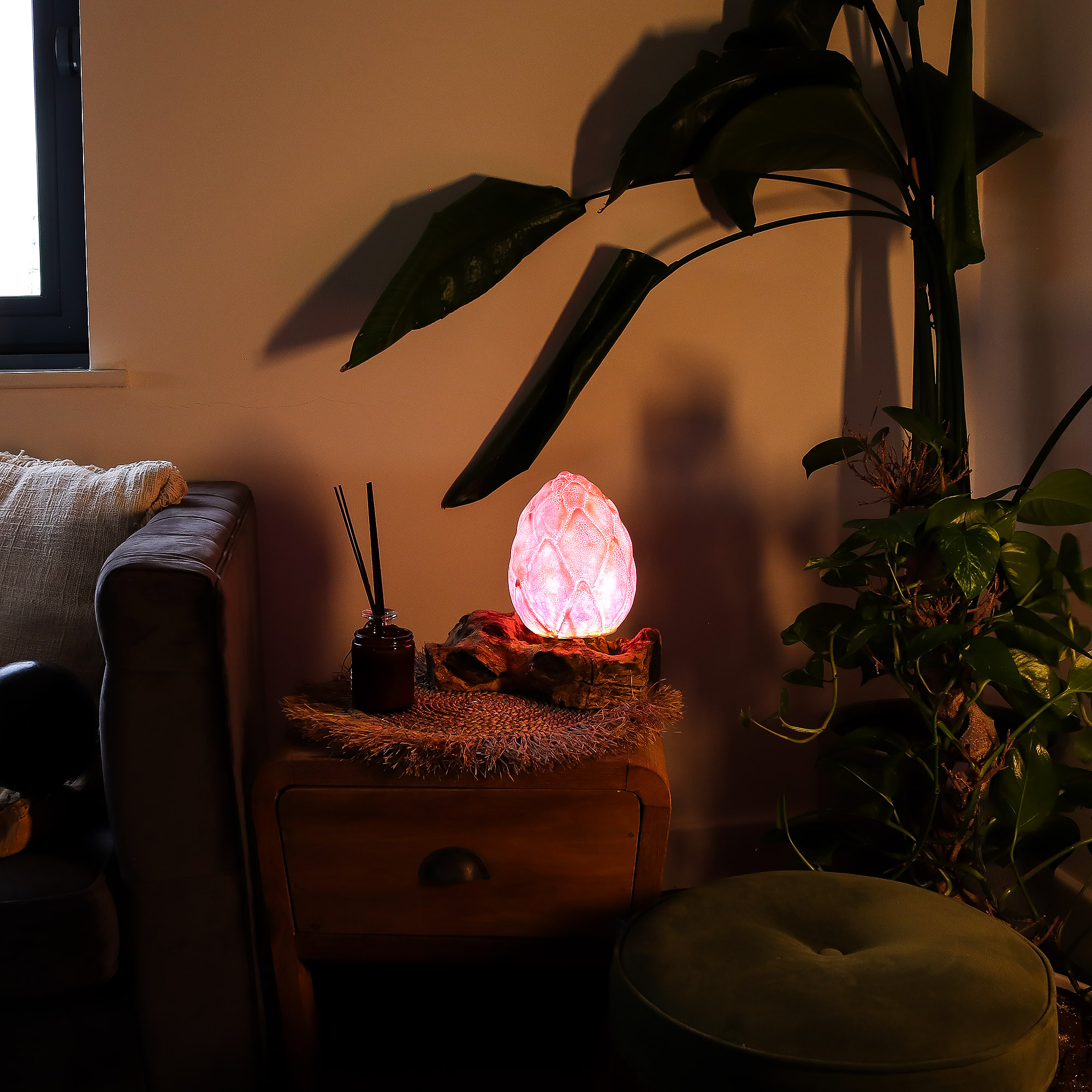  DriftGlow Lampa - Popraskaný Lotosový Květ - Fialový GamWL-07 )