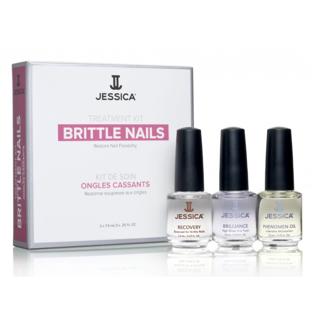 Jessica sada pro křehké nehty Brittle Nails Kit 3 x 7,4 ml 