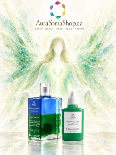 Aura-Soma set Srdeční čakra – B3 + Smaragdový Pomander