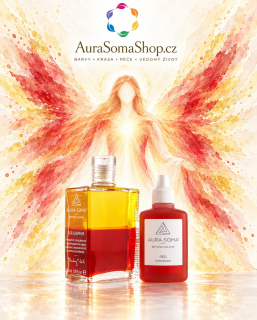 Aura-Soma set Kořenová čakra – B5 + Červený Pomander